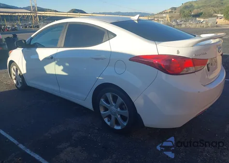 2012 Hyundai Elantra Limited z USA, uszkodzony, nr VIN 5NPDH4AE0CH092732